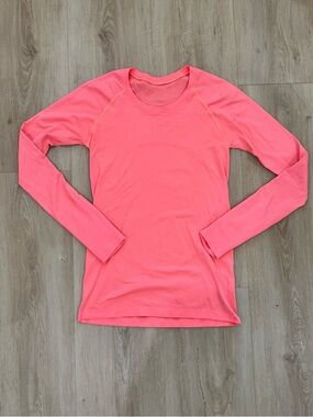 Lululemon Swiftly Long Sleeve Performance Top - Coral Pink